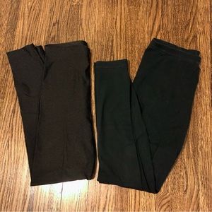 Two black medium American Apparel leggings shiny and matte